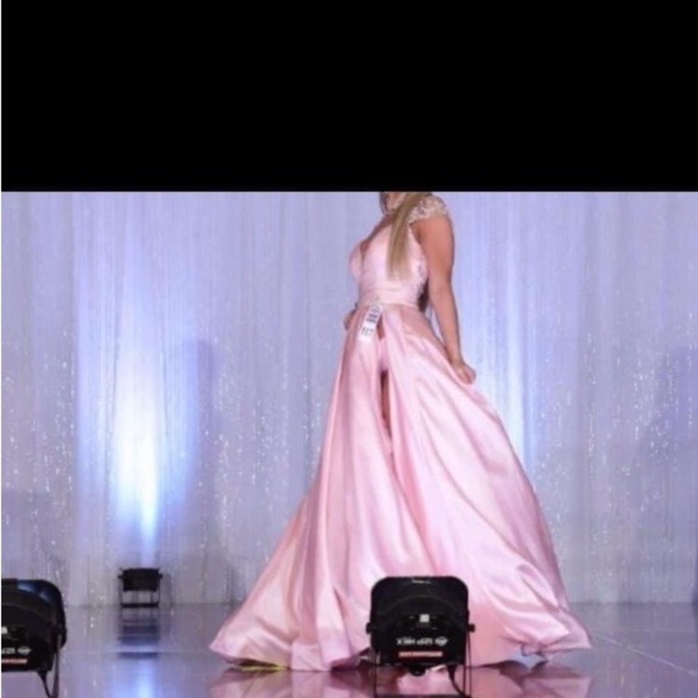 Size 0/1 Custom Made Pink Pageant Dress